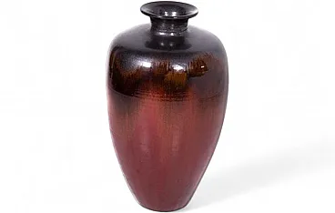 Glazed ceramic vase with gradient finish, 1980s