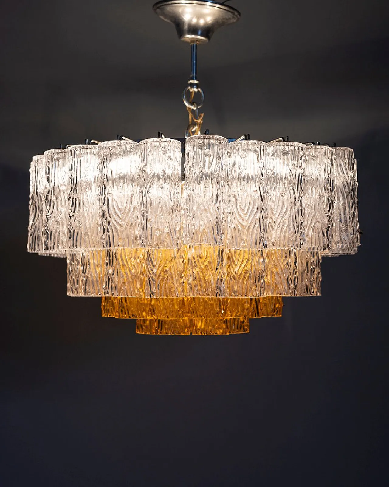 Lampadario in vetro di Murano, anni '60 2