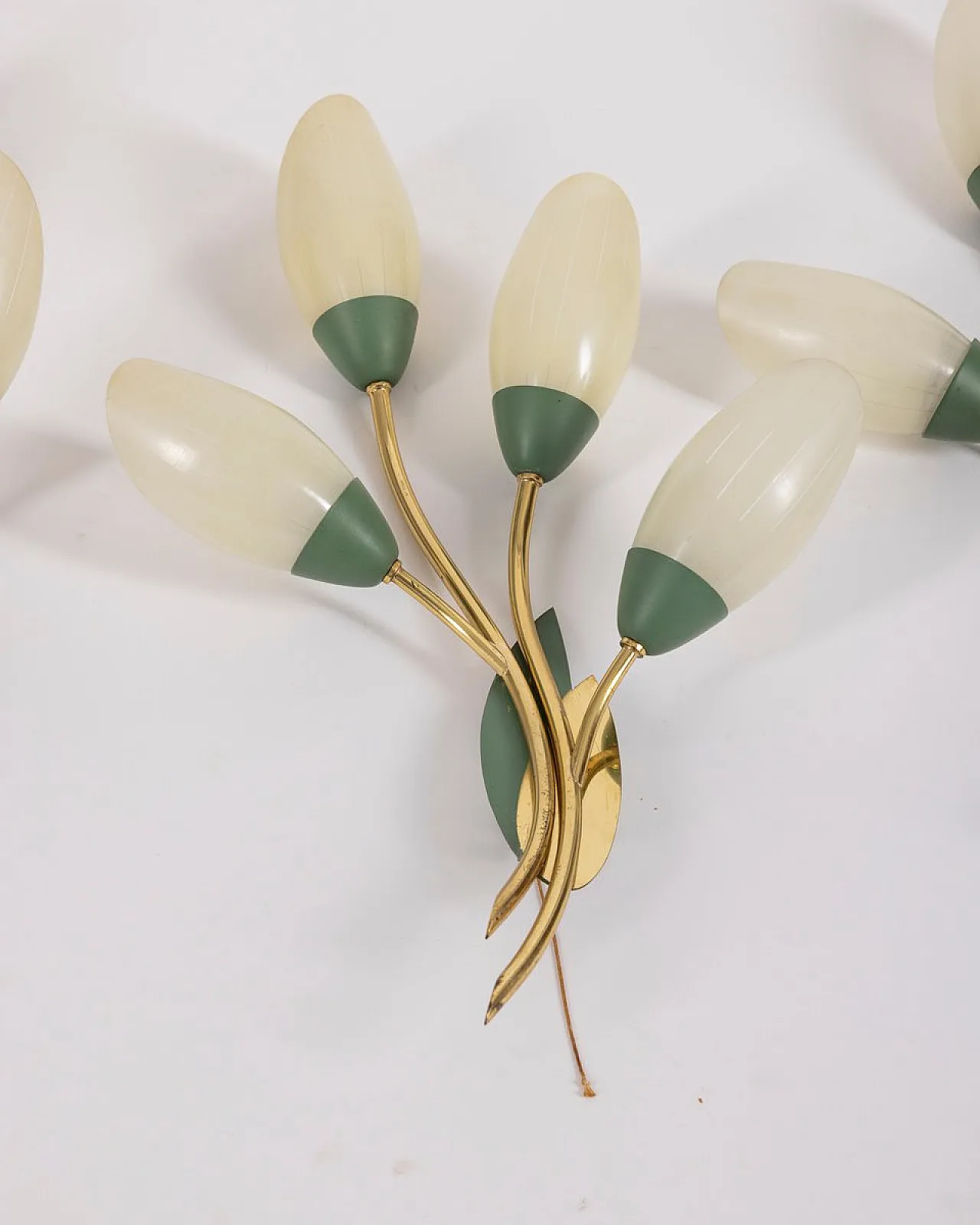 3 Floral style wall lamps, 1950s 4