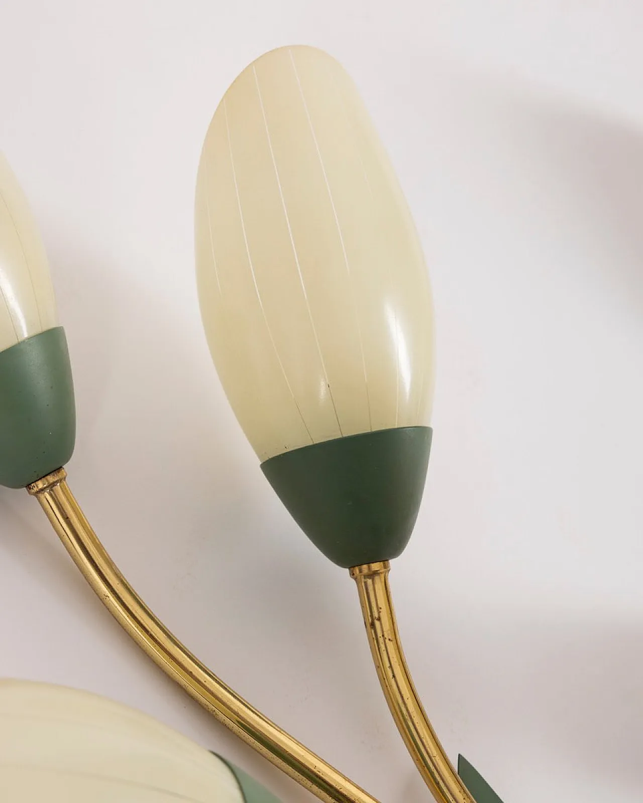 3 Floral style wall lamps, 1950s 7