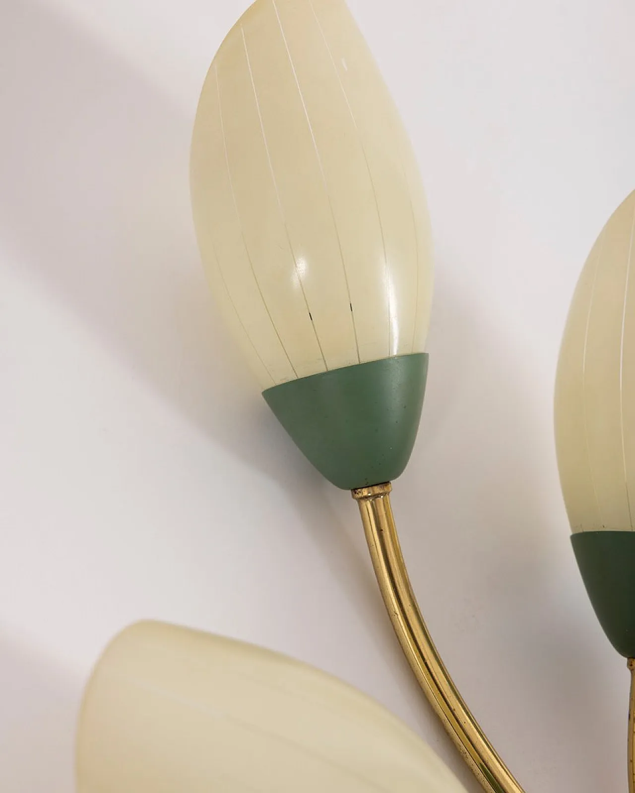 3 Floral style wall lamps, 1950s 8