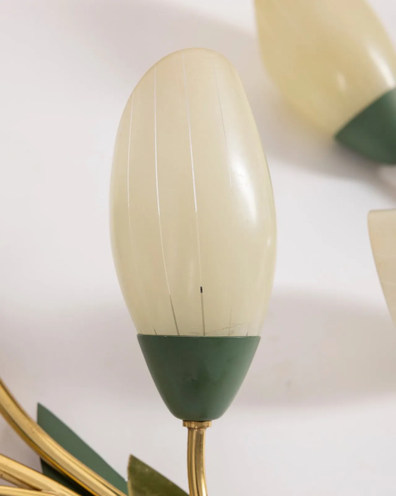 3 Floral style wall lamps, 1950s 11