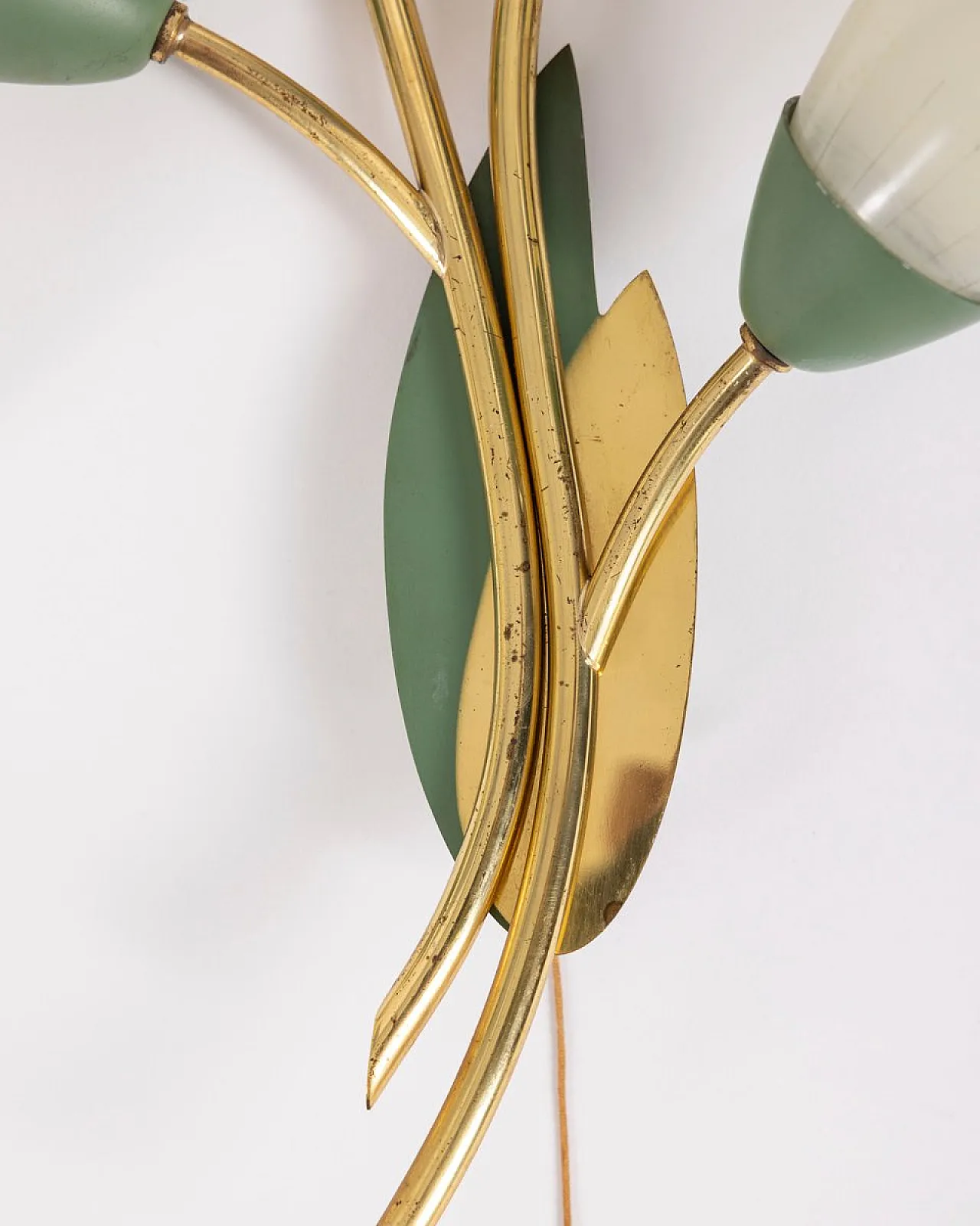 3 Floral style wall lamps, 1950s 13