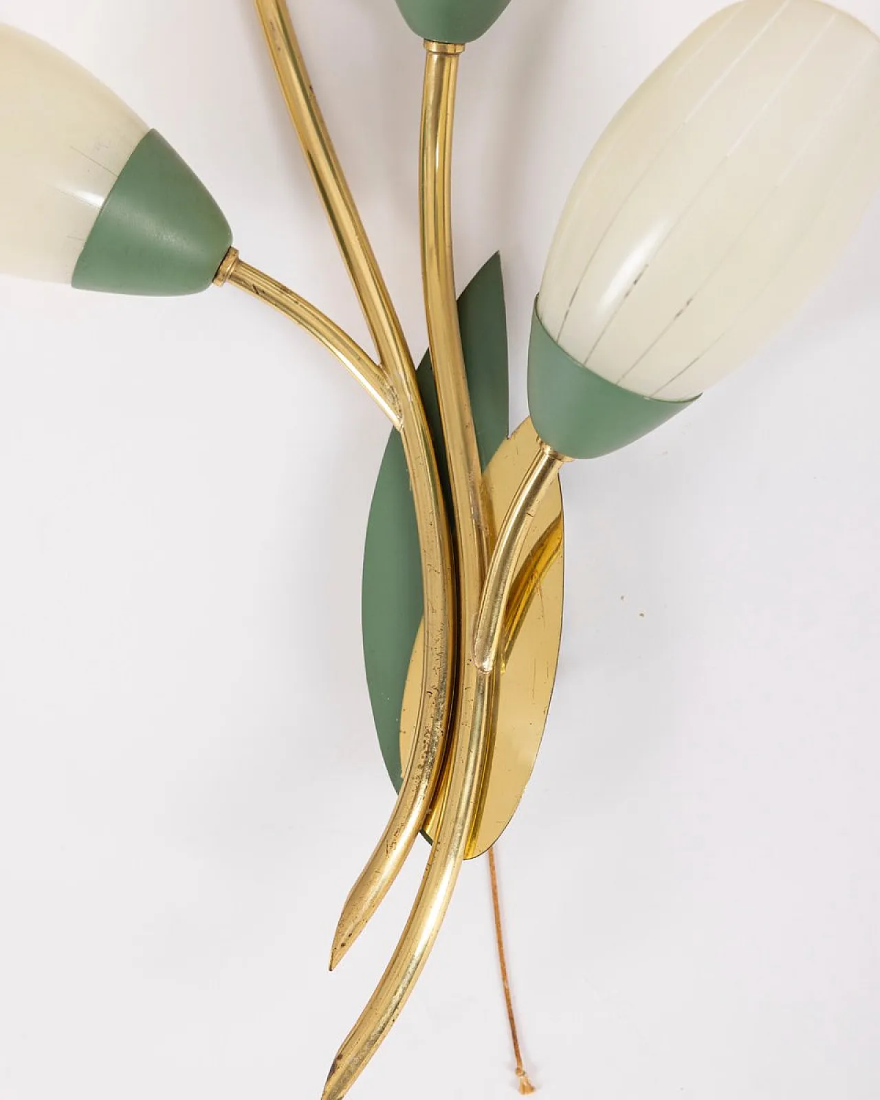3 Floral style wall lamps, 1950s 14
