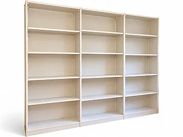 Armadi modulari in plastica bianca e legno di Angelo Mangiarotti per Poltronova, 1974