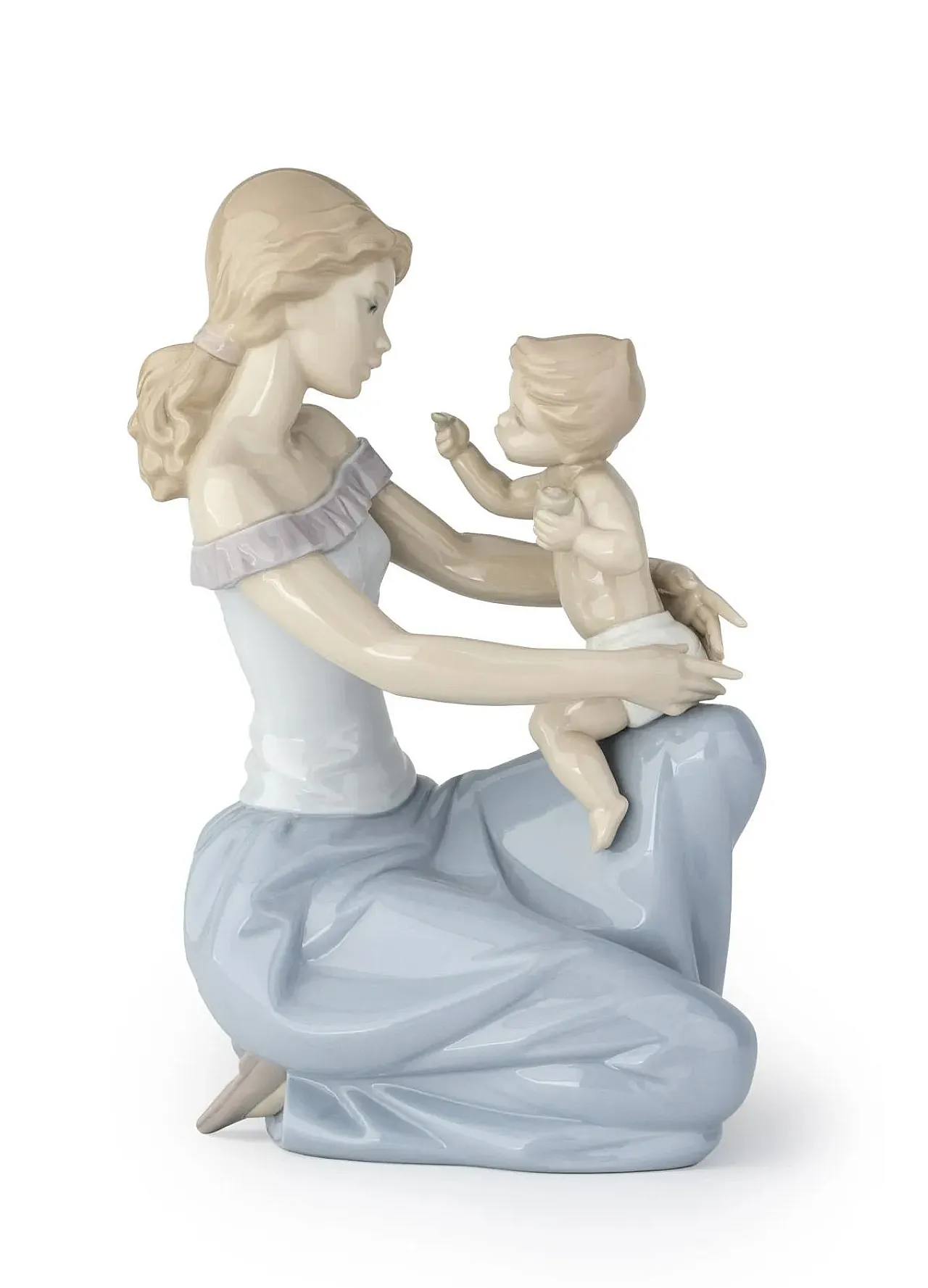 Mother with child, porcelain sculpture, 1980s 1