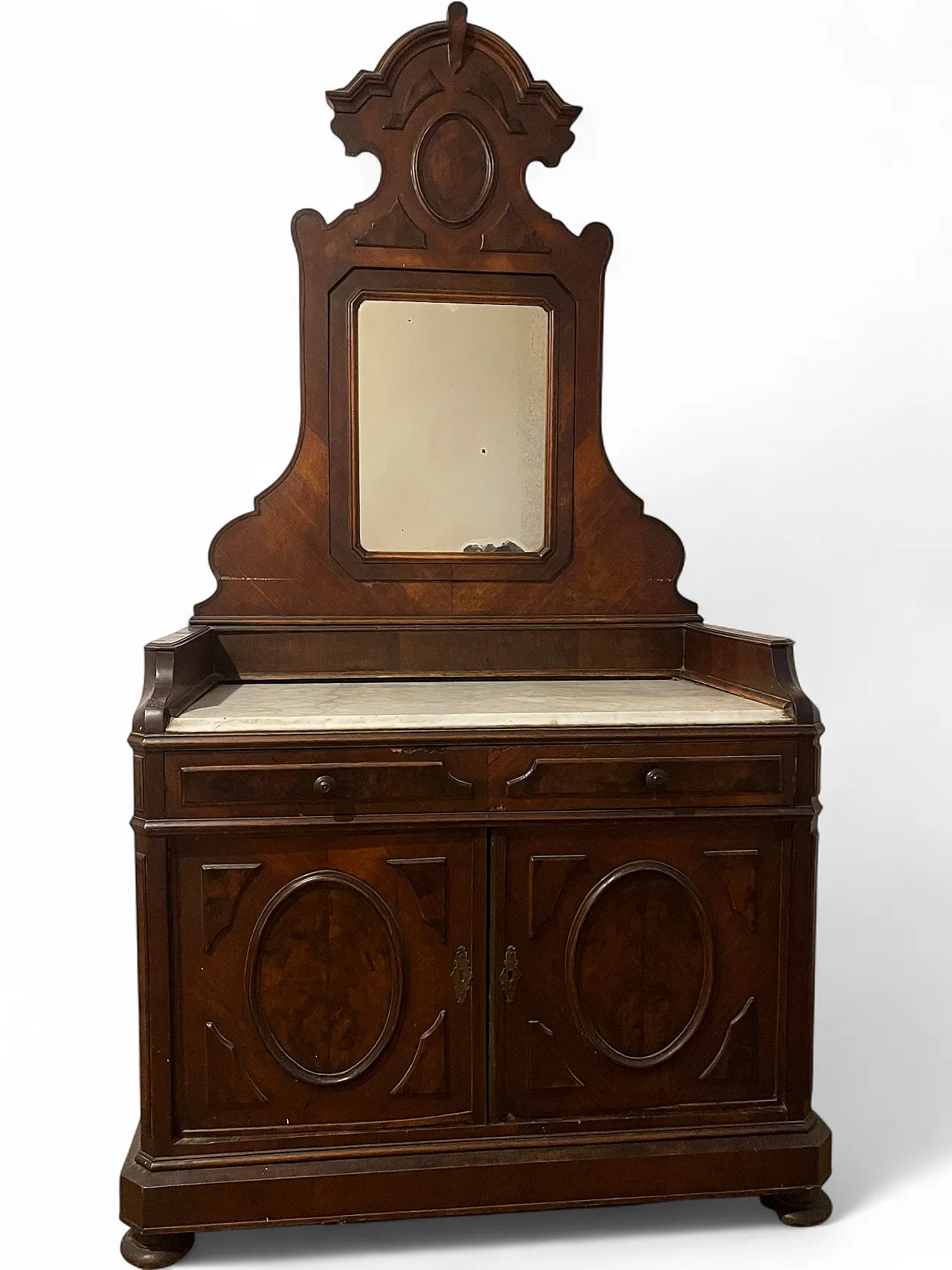 Period dressing table in style – with mirror and marble top 6