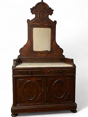 Period dressing table in style – with mirror and marble top