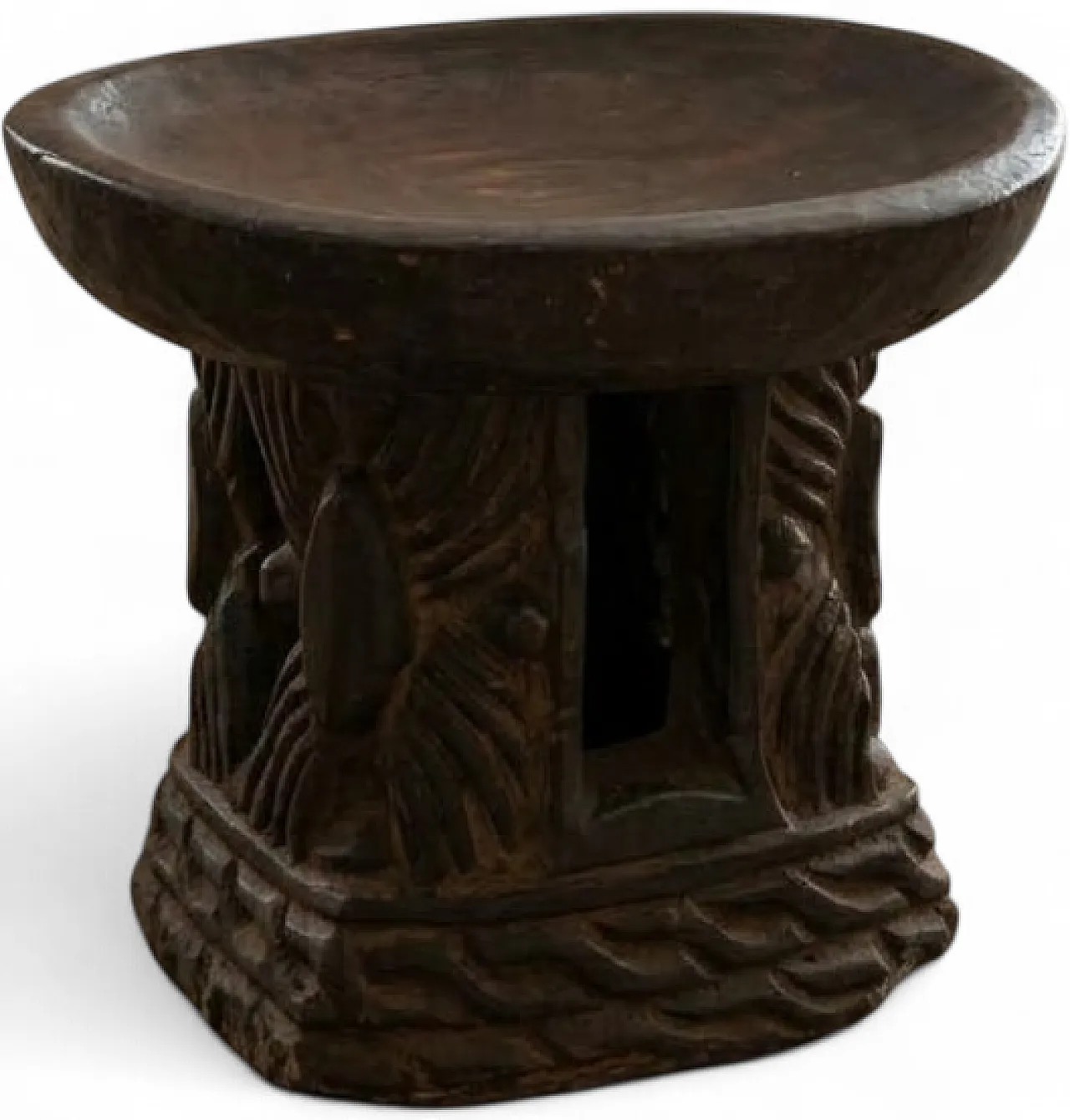 Carved wood coffee table, 1970s 7