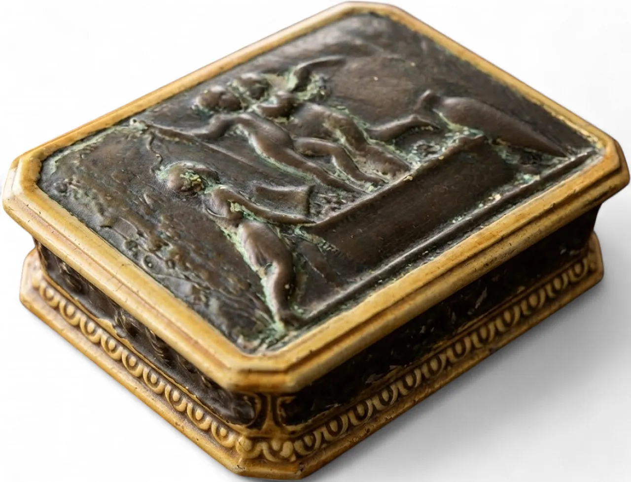 Ceramic casket with grape harvest scene, 1920s 12