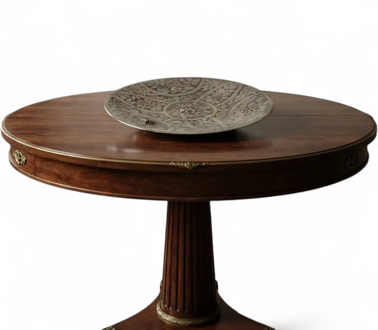Silver-plated copper centerpiece tray, 1900s 8