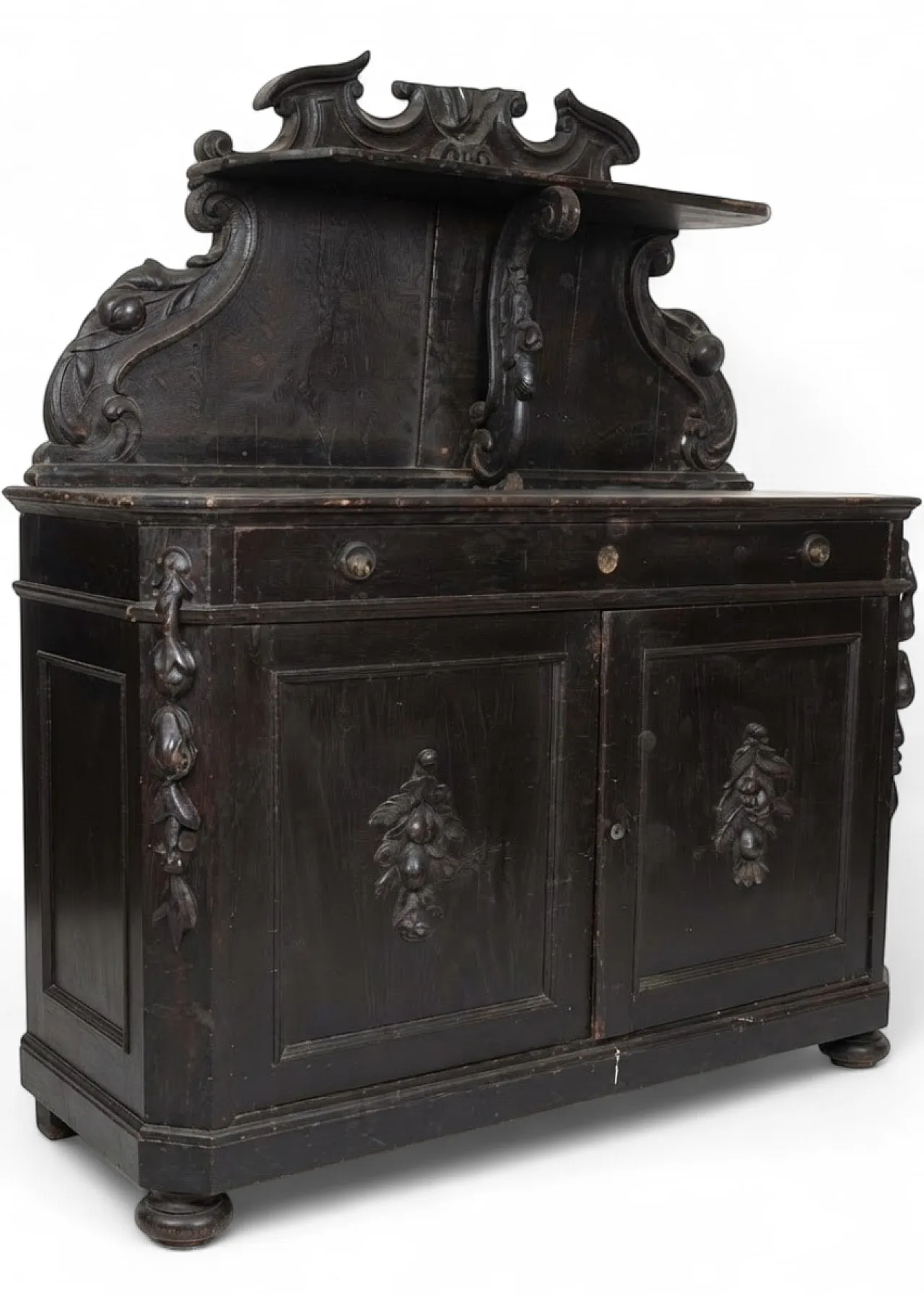 Black wood sideboard with stand, 19th century 9