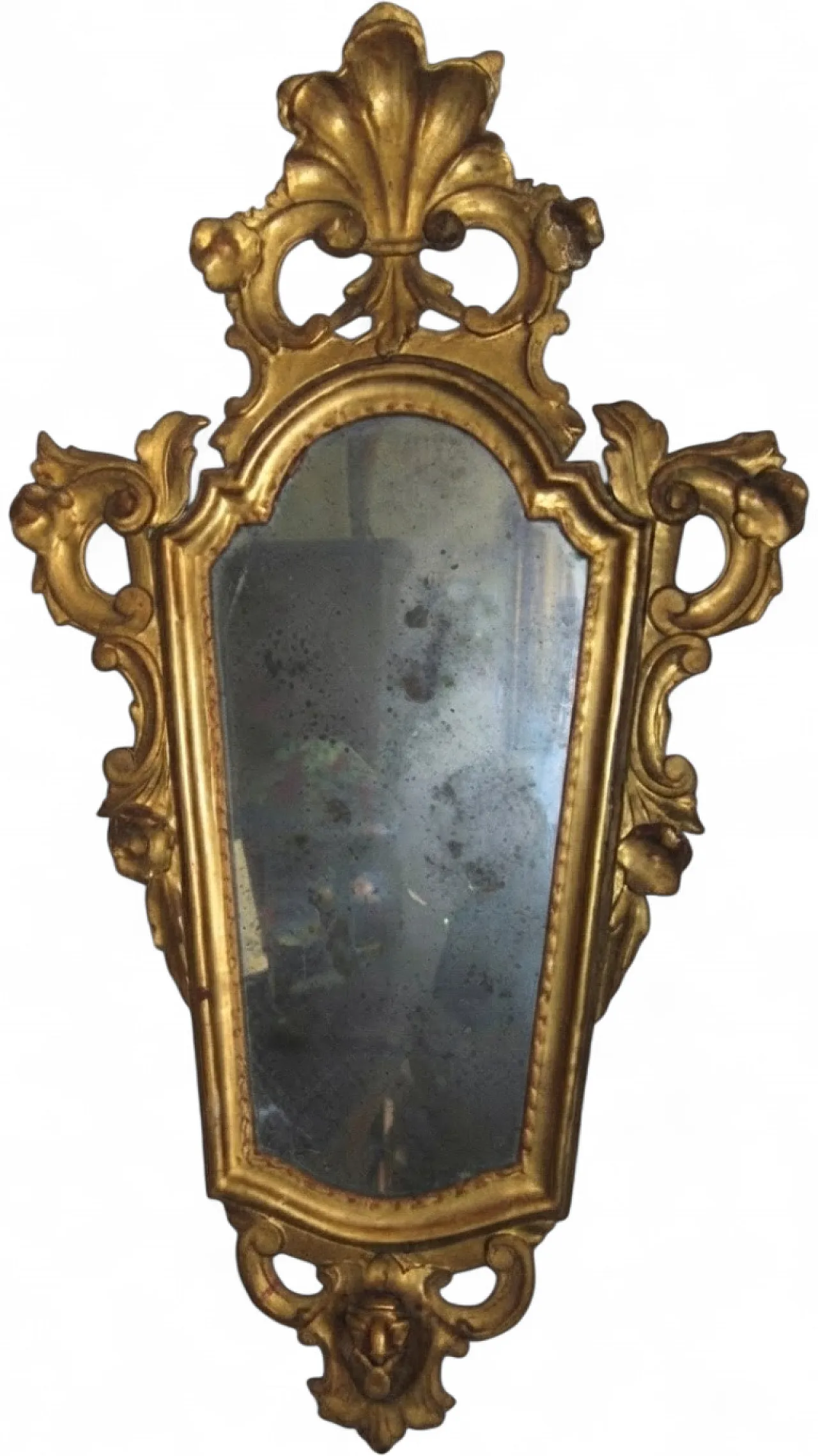 Specchio da parete in legno dorato, '800 6