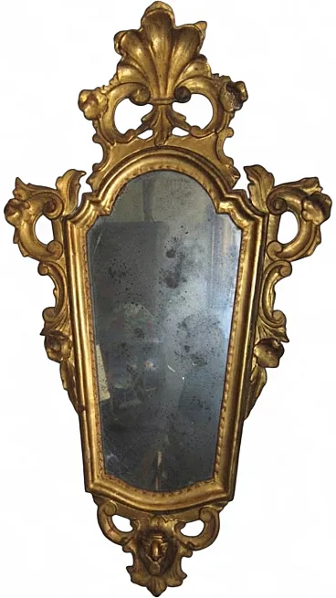 Gilded wood wall mirror, 19th century