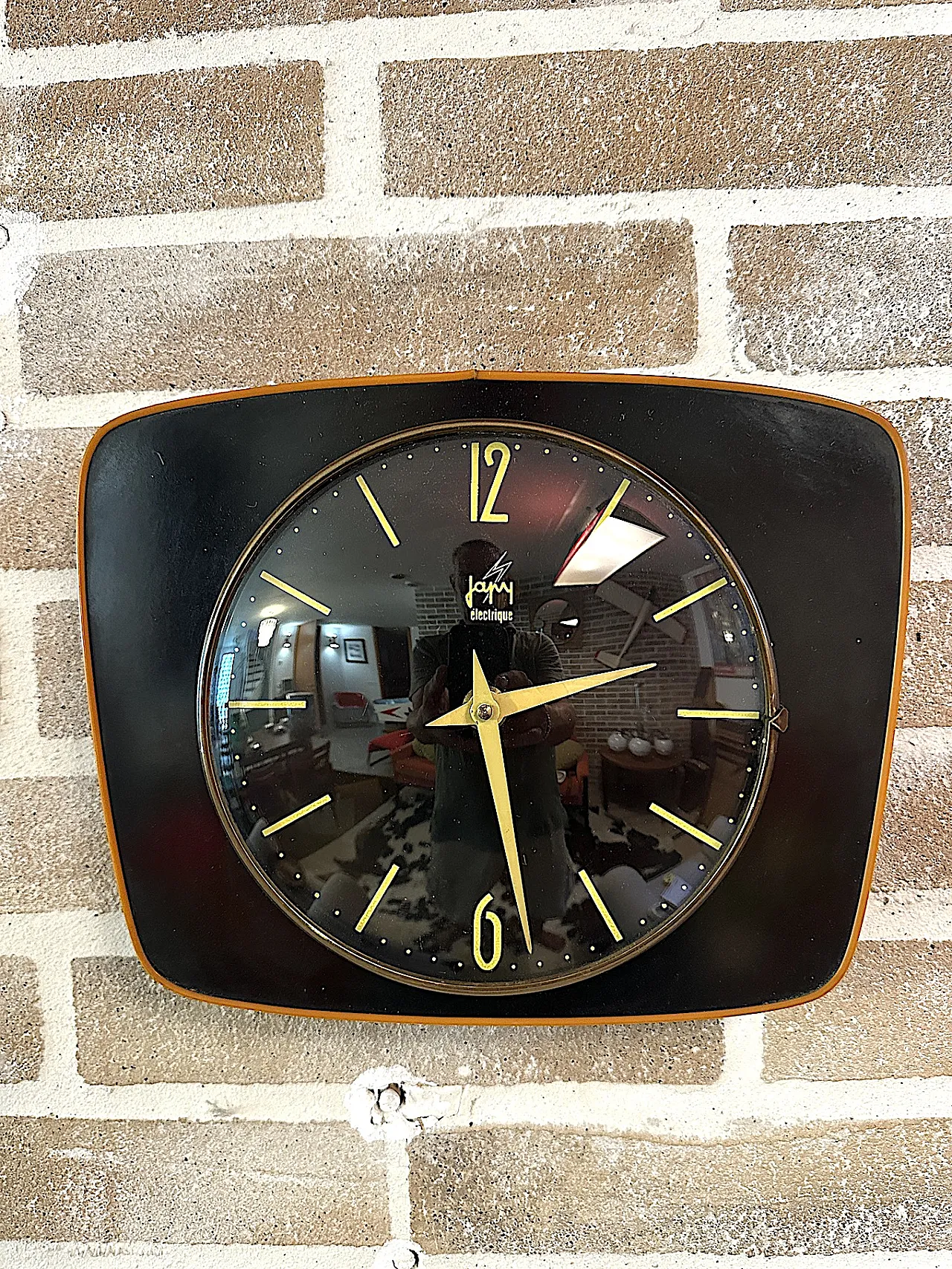 JAZ Électrique wall clock from the 1960s, Made in France 1