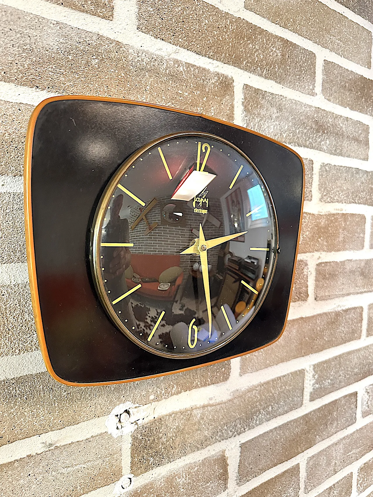 JAZ Électrique wall clock from the 1960s, Made in France 2