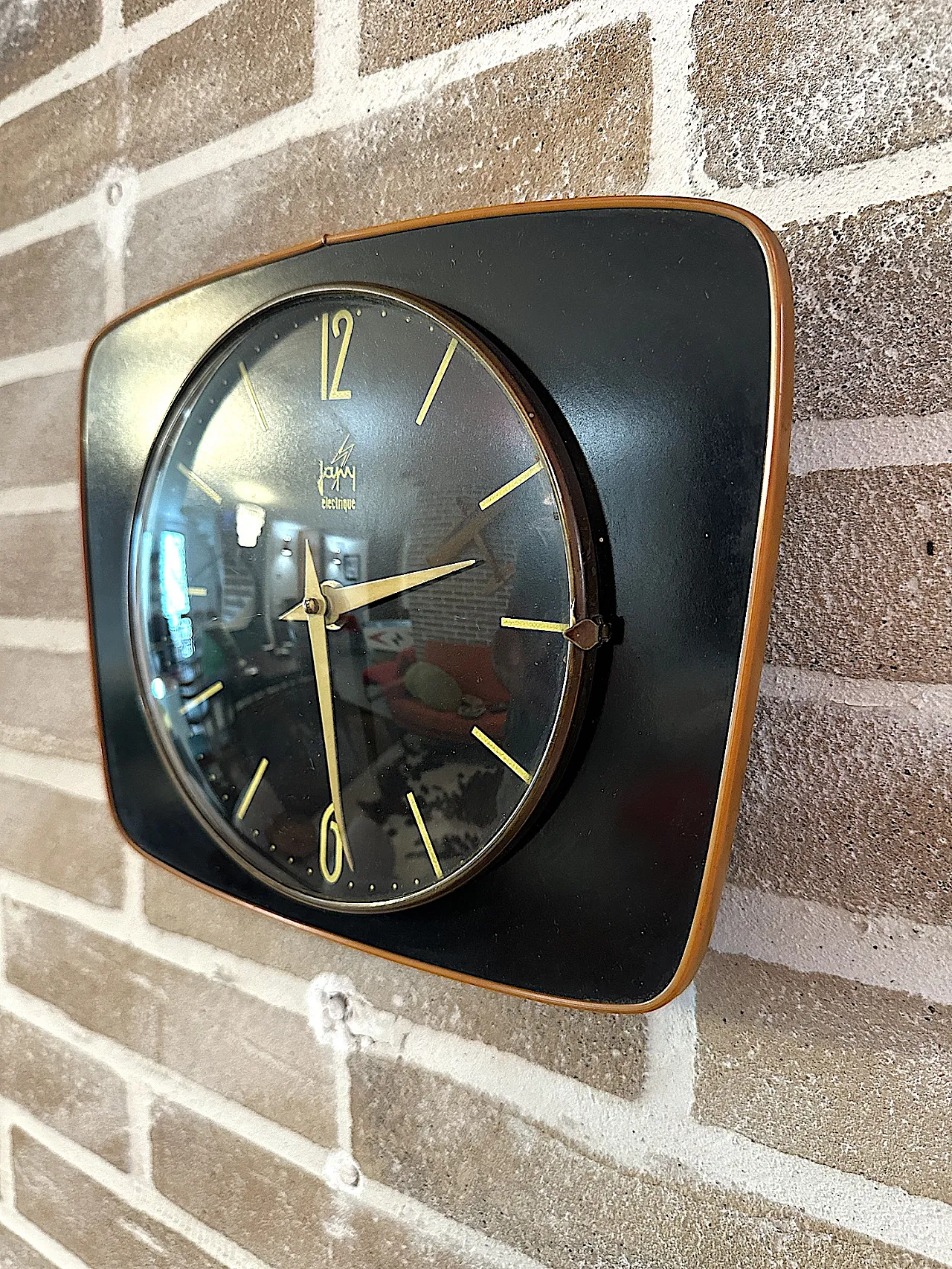 JAZ Électrique wall clock from the 1960s, Made in France 3