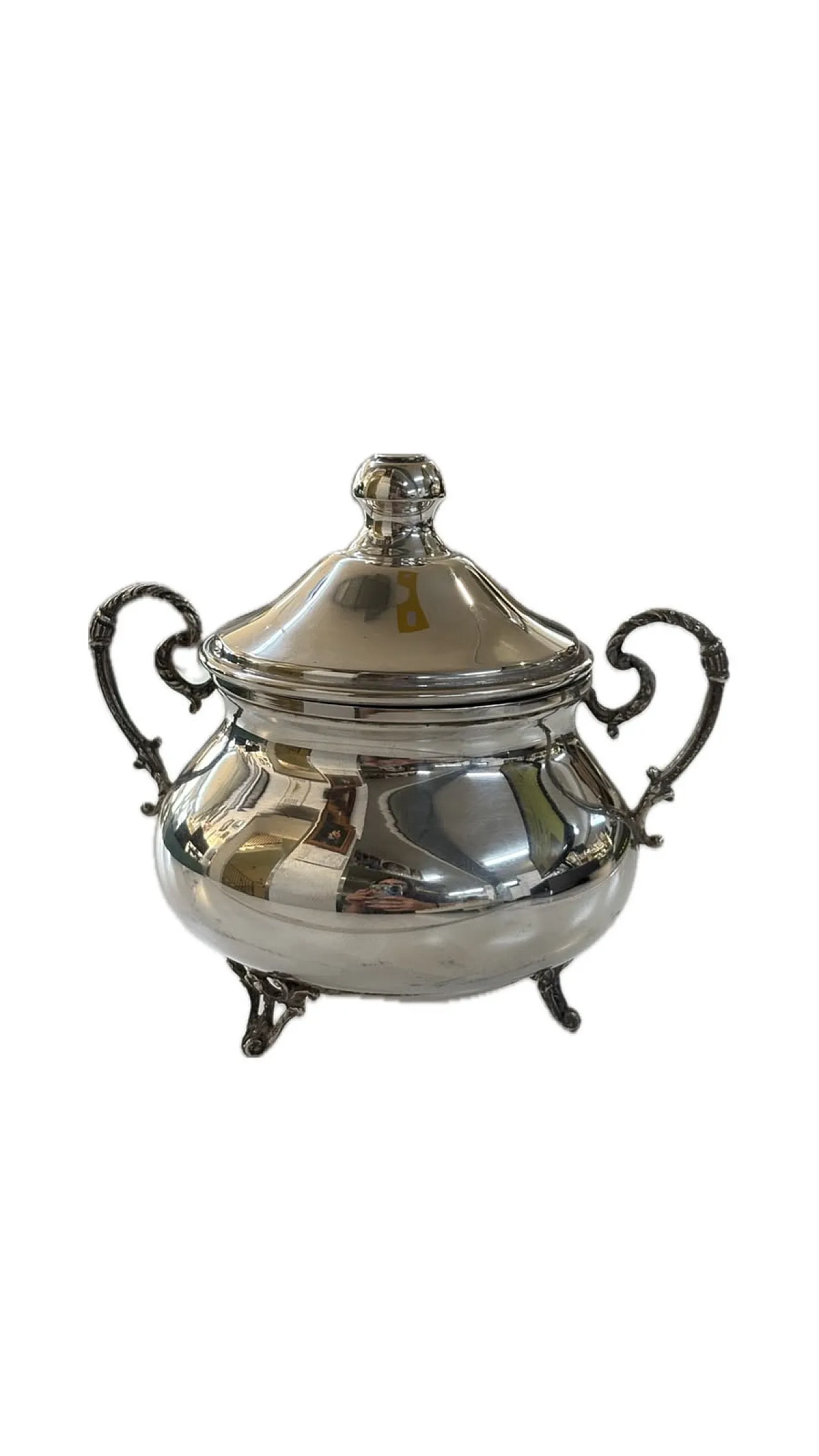 Sugar bowl in 800 silver, 1980s 1