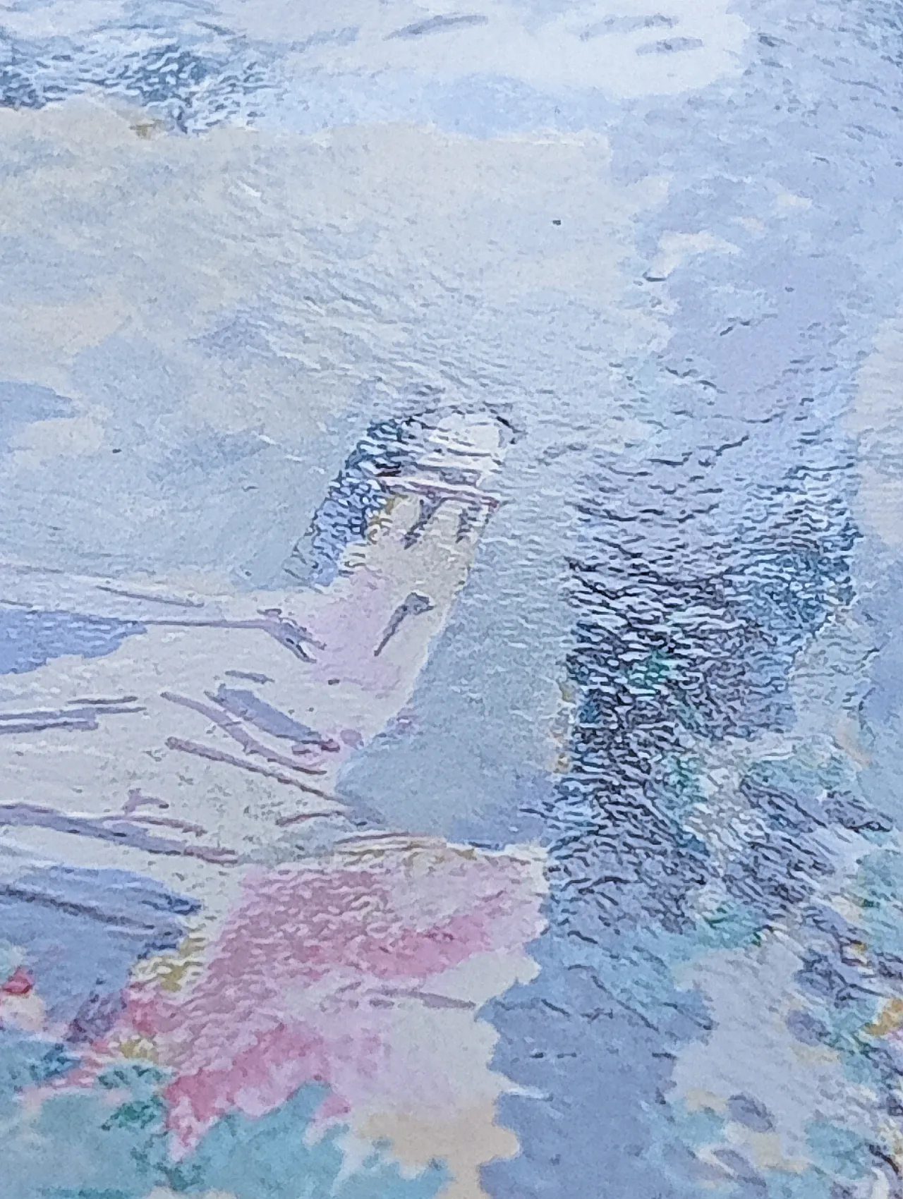 Michele Cascella, landscape, polychrome silkscreen on gilded metal plate, 1960s 14