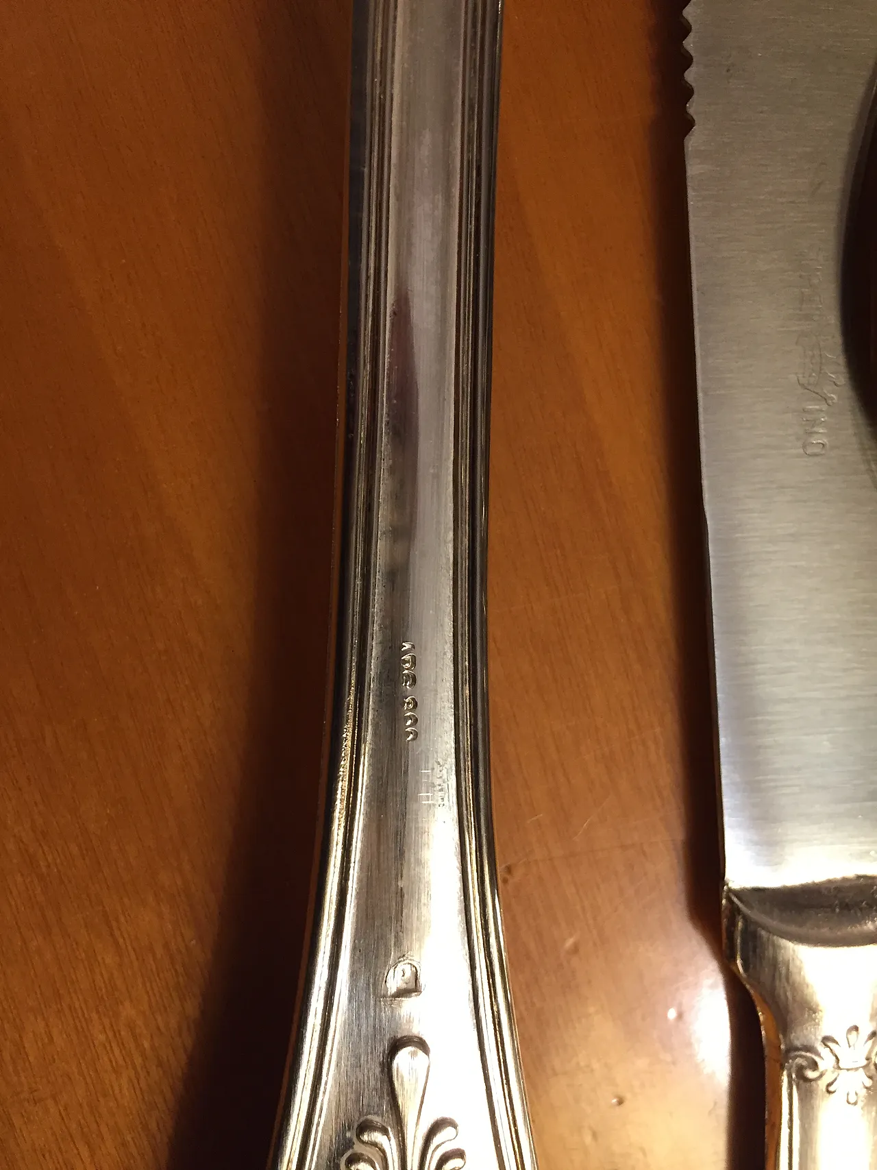 Silver-plated metal cutlery set in Baroque style, 1950s 14