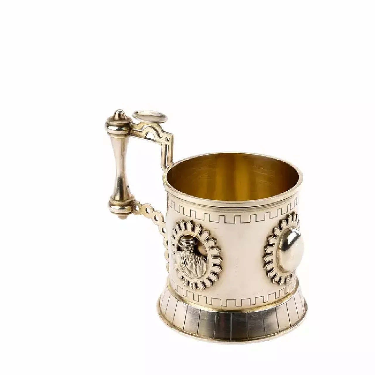 Silver tea glass holder, 19th century 1