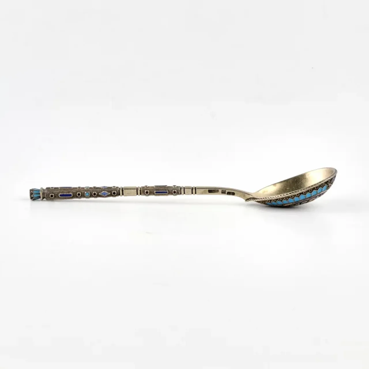 6 Silver teaspoons, late 19th century 6