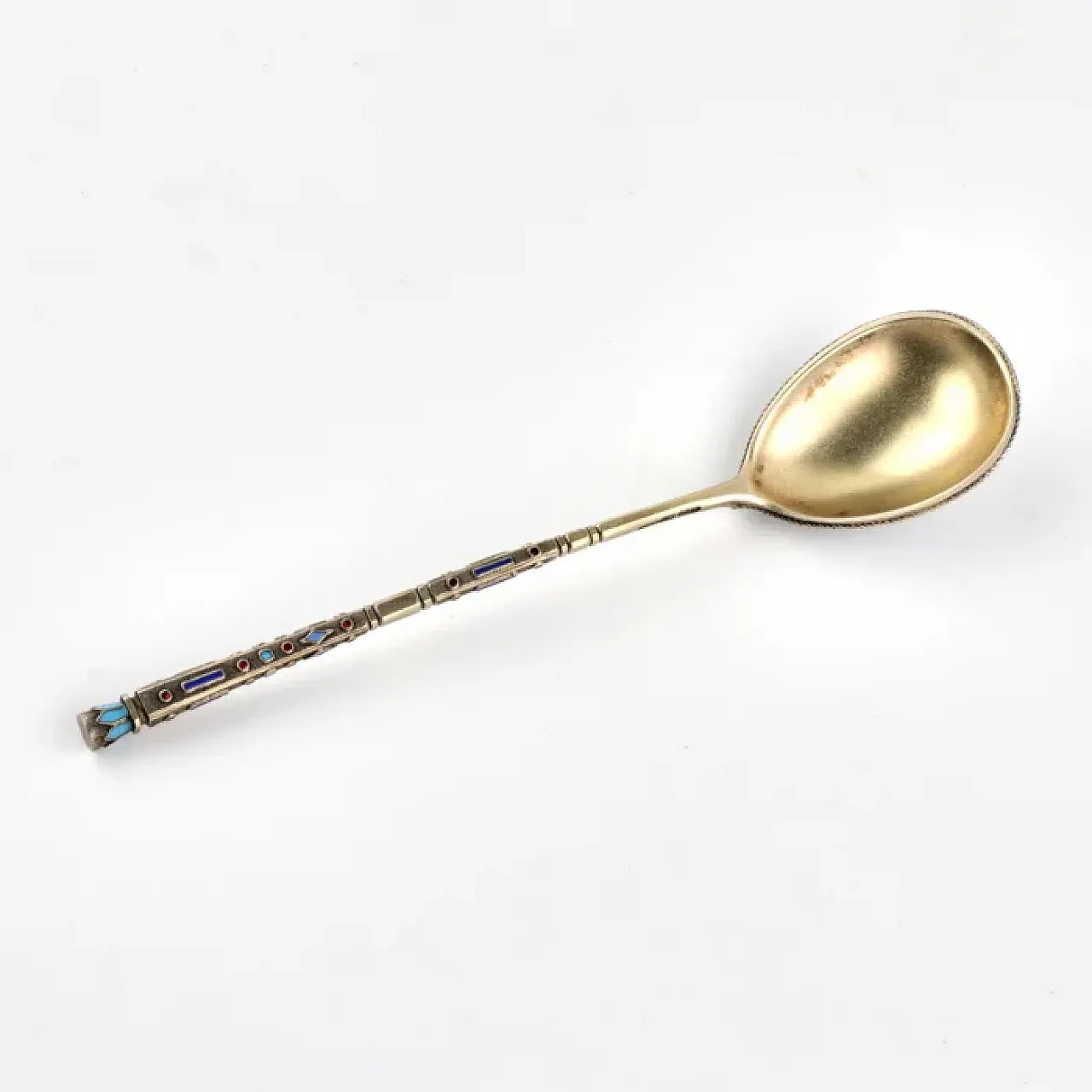 6 Silver teaspoons, late 19th century 8