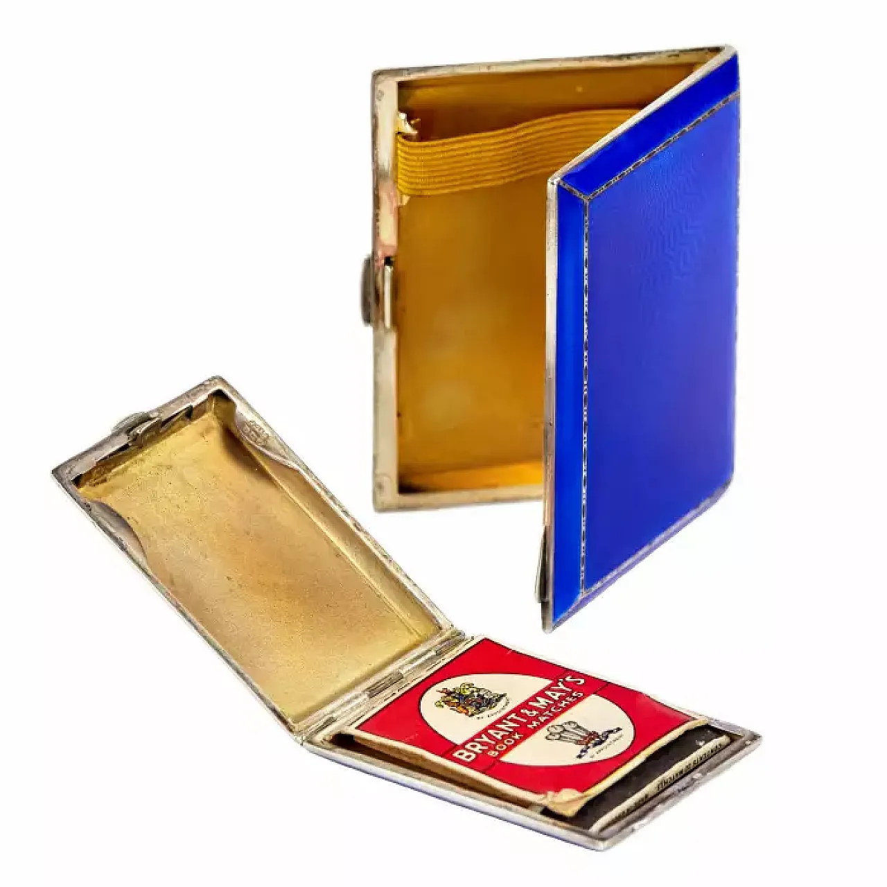 Cigarette case and match safe in sterling silver, early 20th century 7