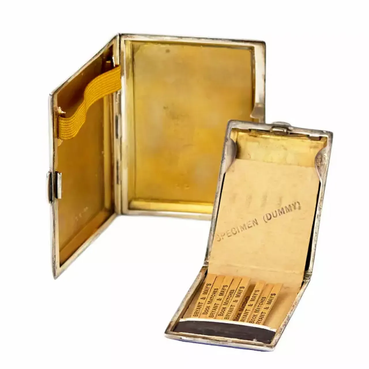 Cigarette case and match safe in sterling silver, early 20th century 8