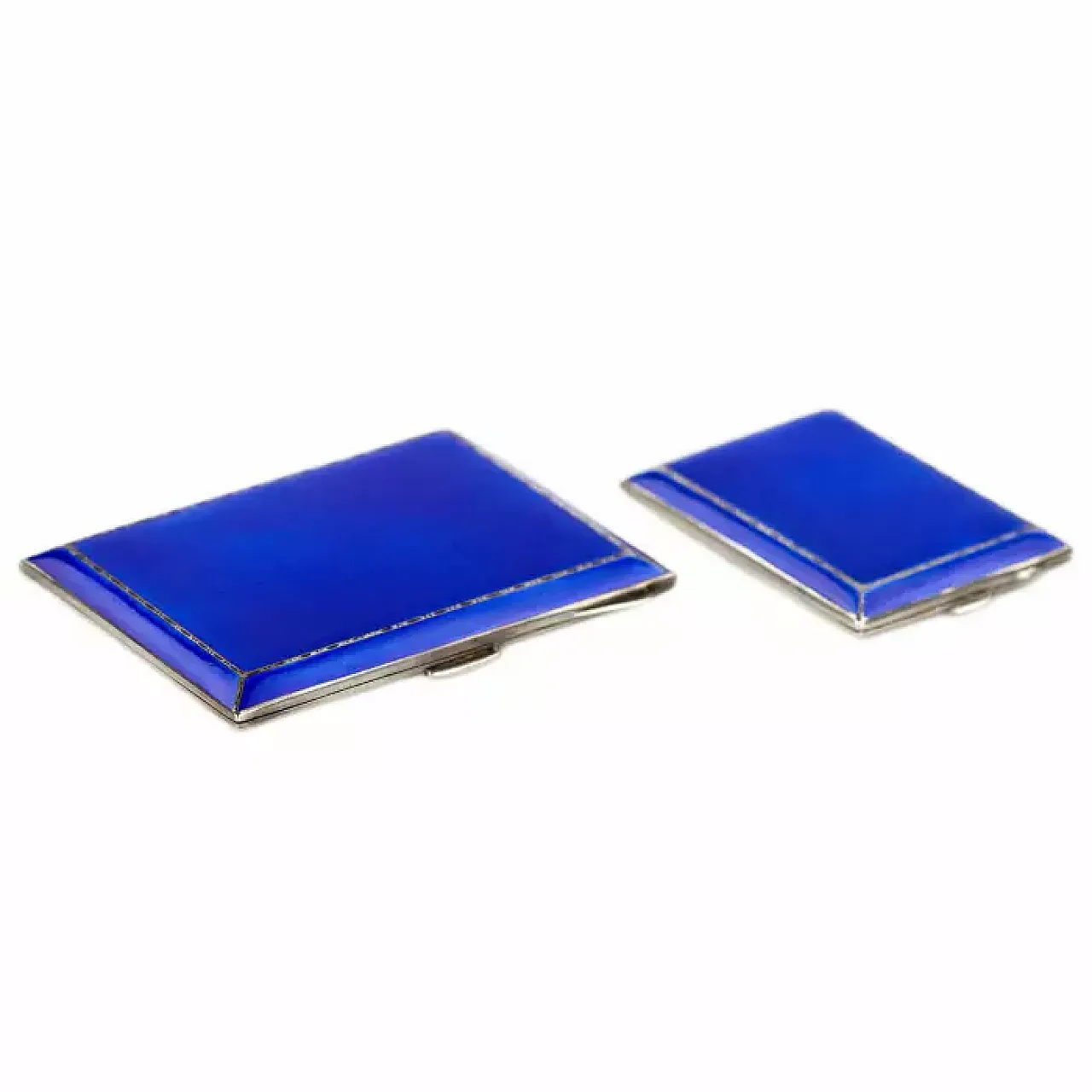 Cigarette case and match safe in sterling silver, early 20th century 11