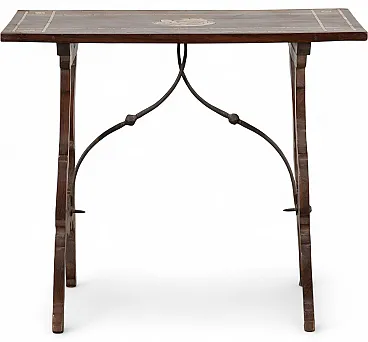 Lira table in wood and ivory inlay, 18th century