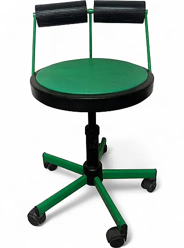 Green plastic swivel chair by Nendo Design, 1970s