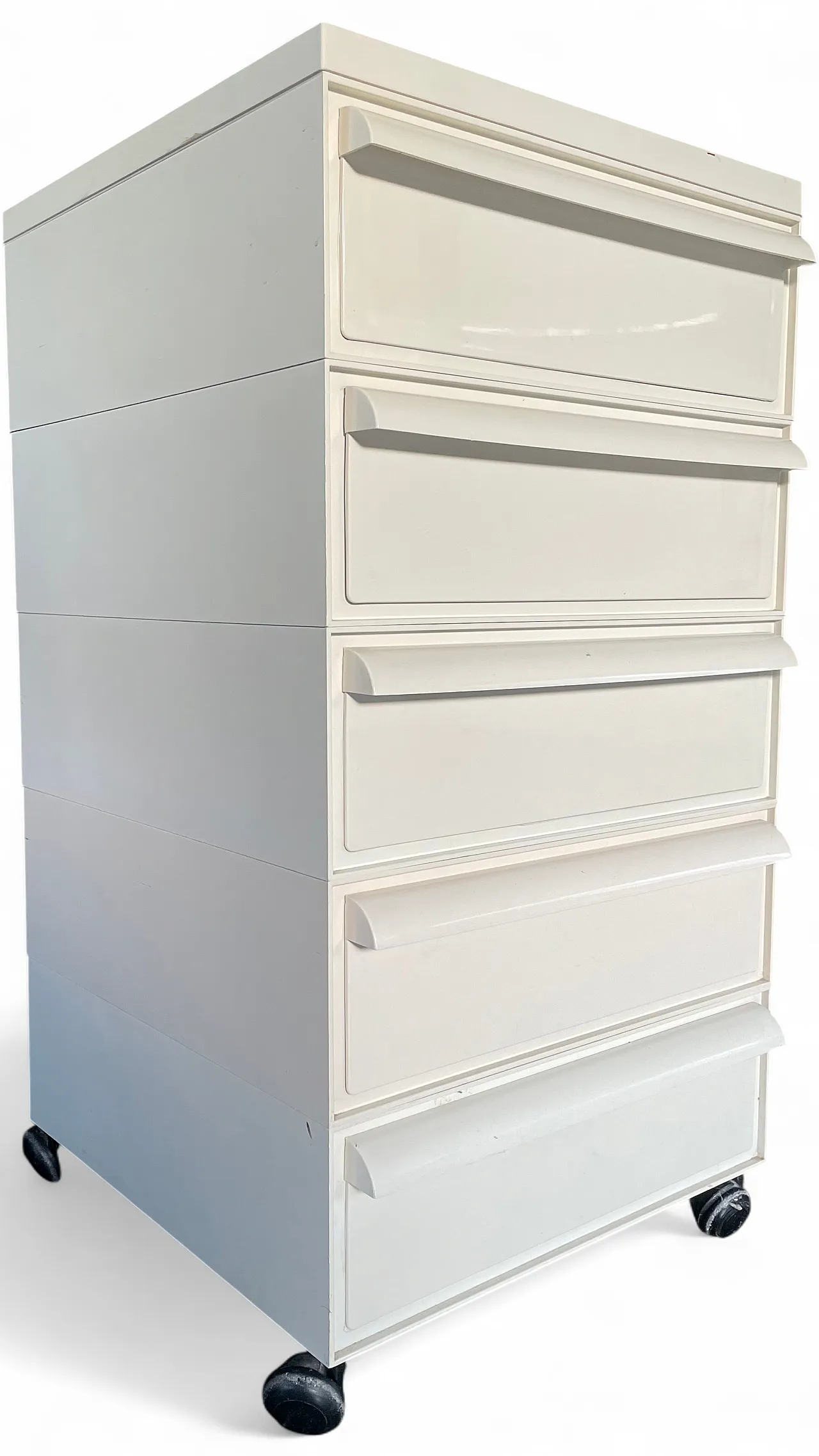 Chest of drawers in white plastic by Simon Fussell for Kartell, 1970s 14