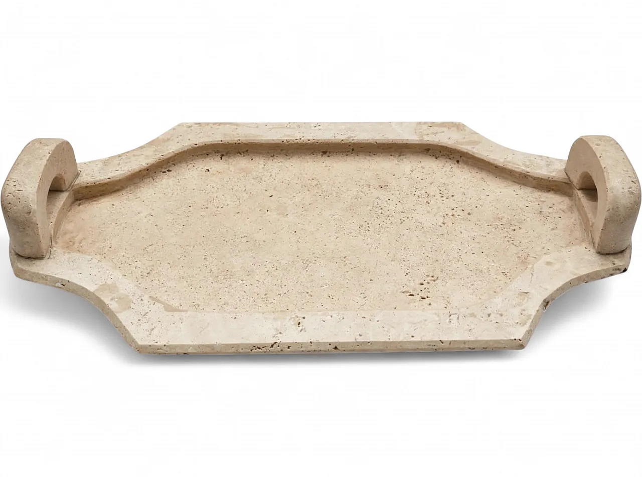 Travertine tray, 1970s 10