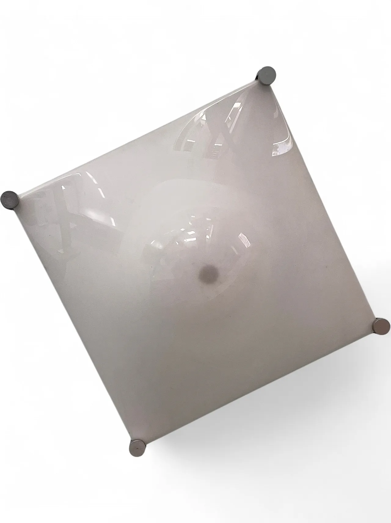 Ceiling lamp in white methacrylate by Elio Martinelli for Martinelli, 1970s 10