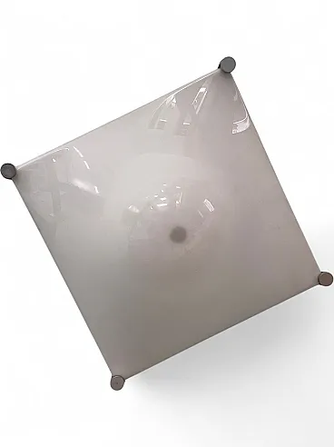 Ceiling lamp in white methacrylate by Elio Martinelli for Martinelli, 1970s