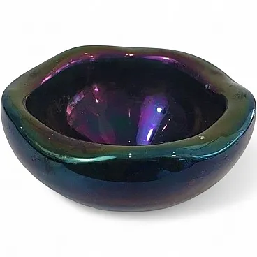 Iridescent Glass Pintray or Ashtray, circa 1950