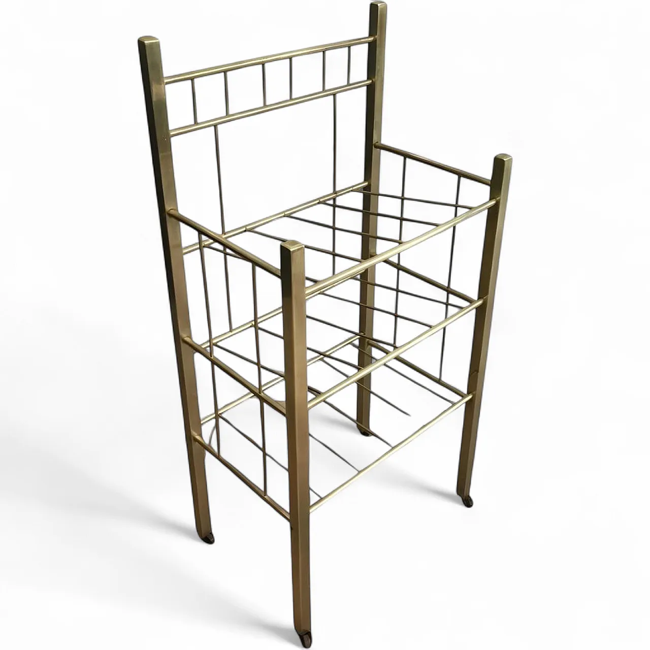 Brass Magazine Rack, French, circa 1900 9