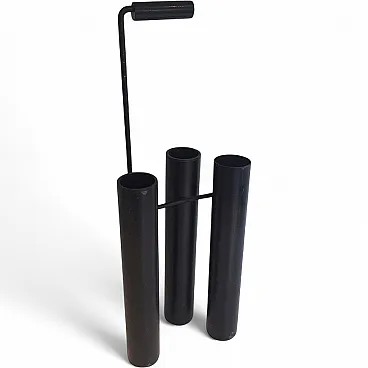 Design Black Lacquered Umbrella Stand, French, circa 1970