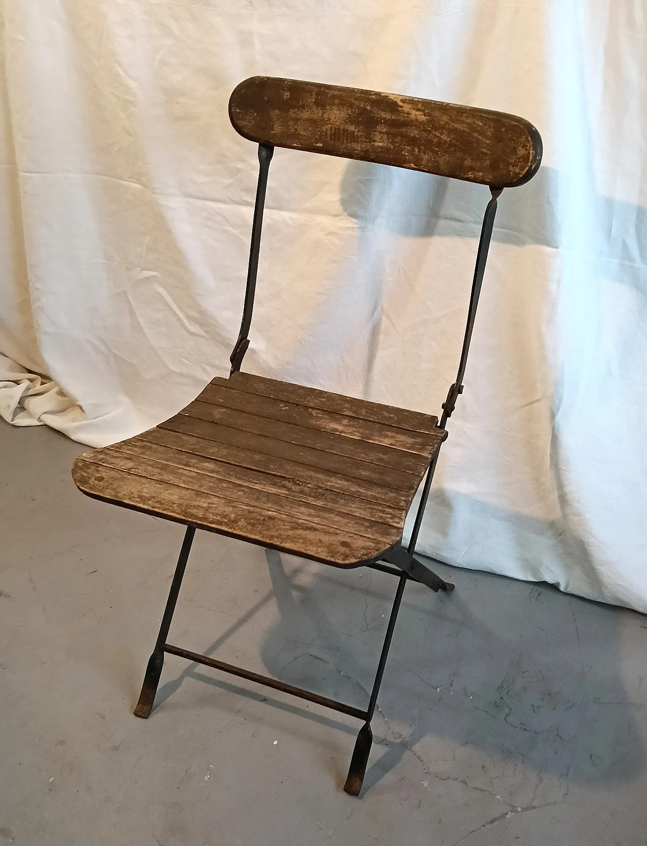 Chair in wood and metal, 19th century 1