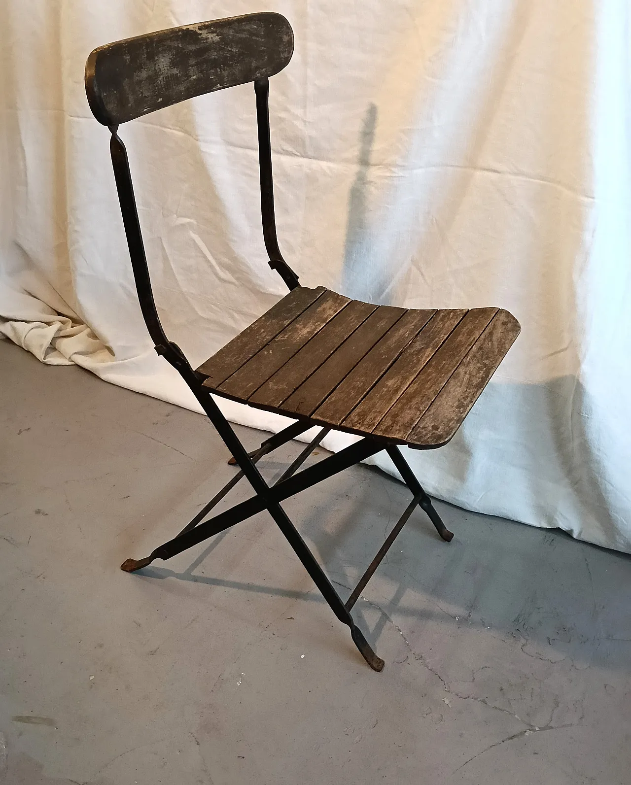 Chair in wood and metal, 19th century 5
