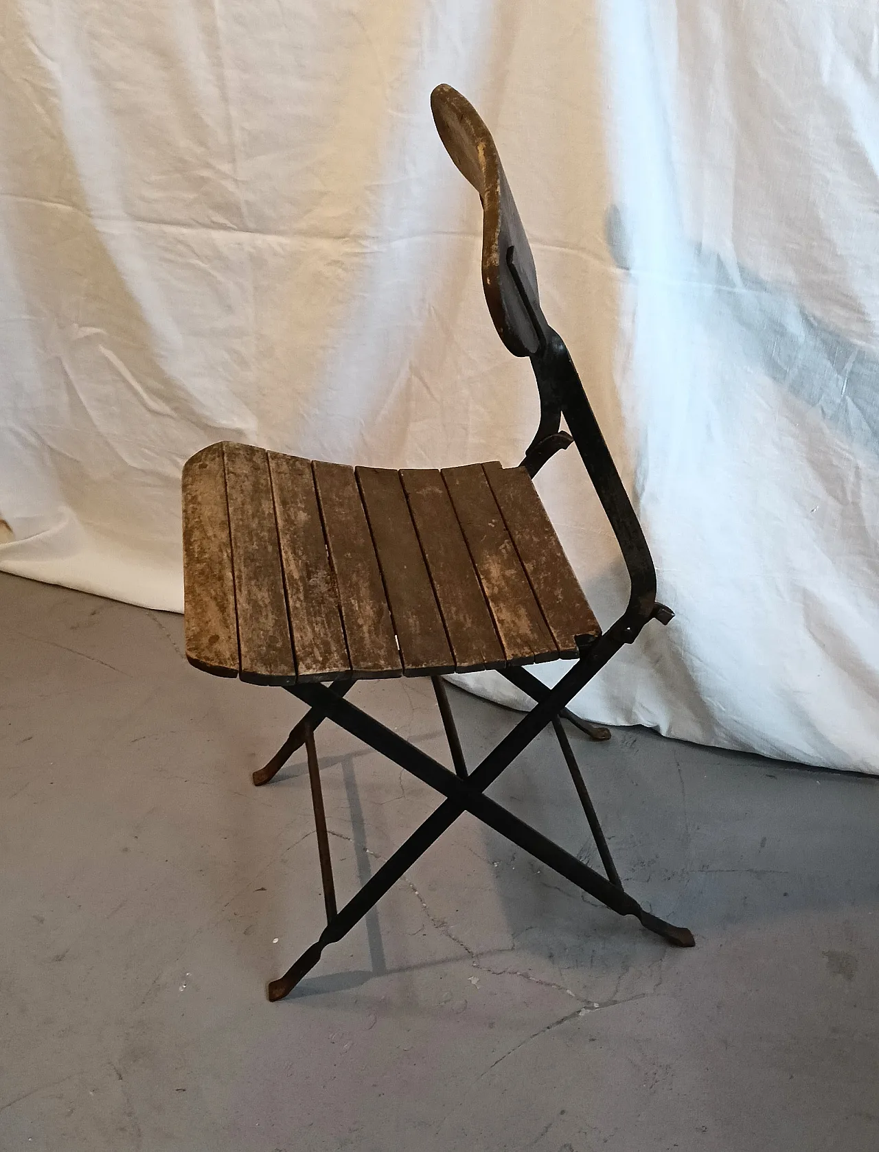 Chair in wood and metal, 19th century 6