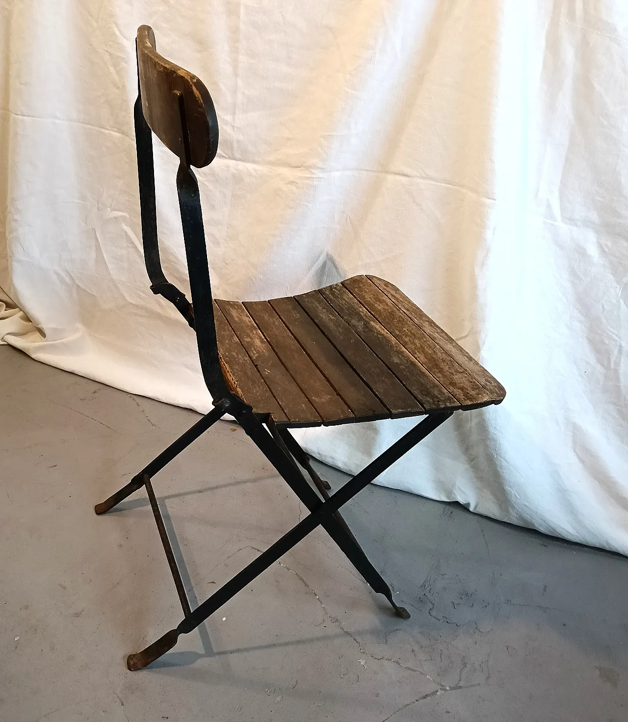 Chair in wood and metal, 19th century 7