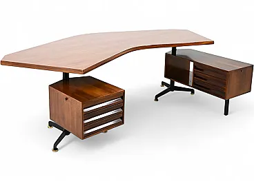 T96 Desk Boomerang by Osvaldo Borsani for Tecno, 1950s