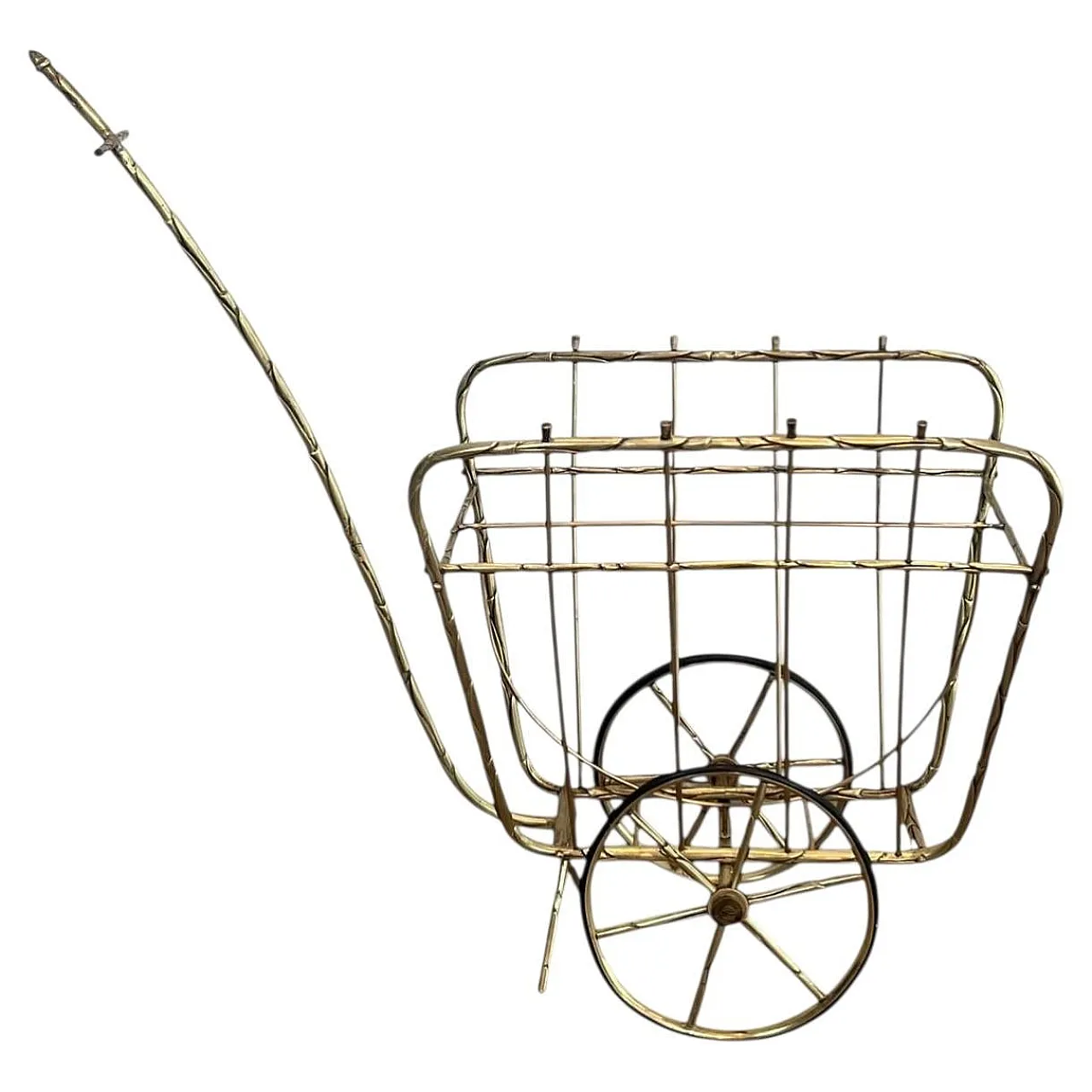 Faux-bamboo magazine rack, 1940s 1