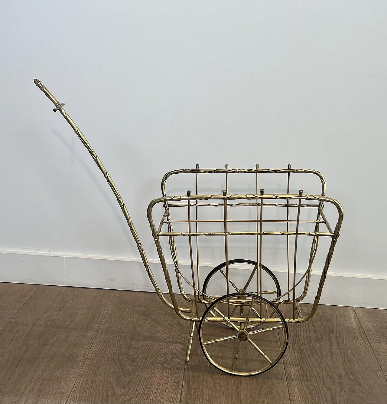 Faux-bamboo magazine rack, 1940s 2