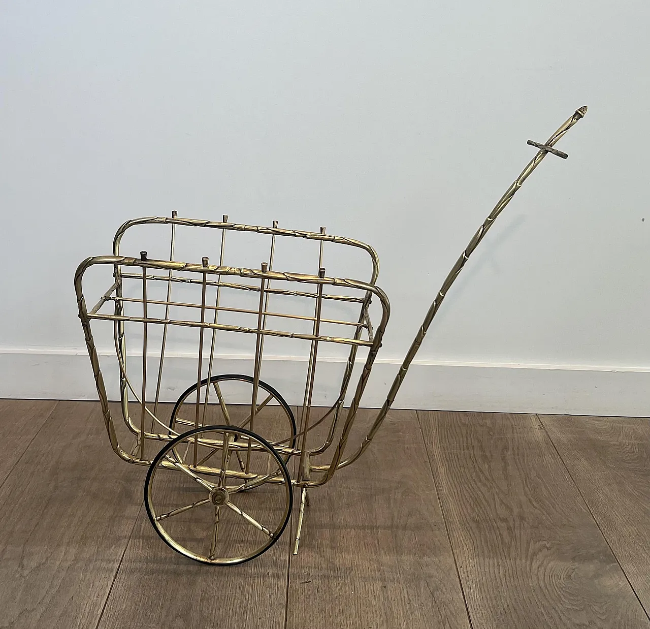 Faux-bamboo magazine rack, 1940s 4
