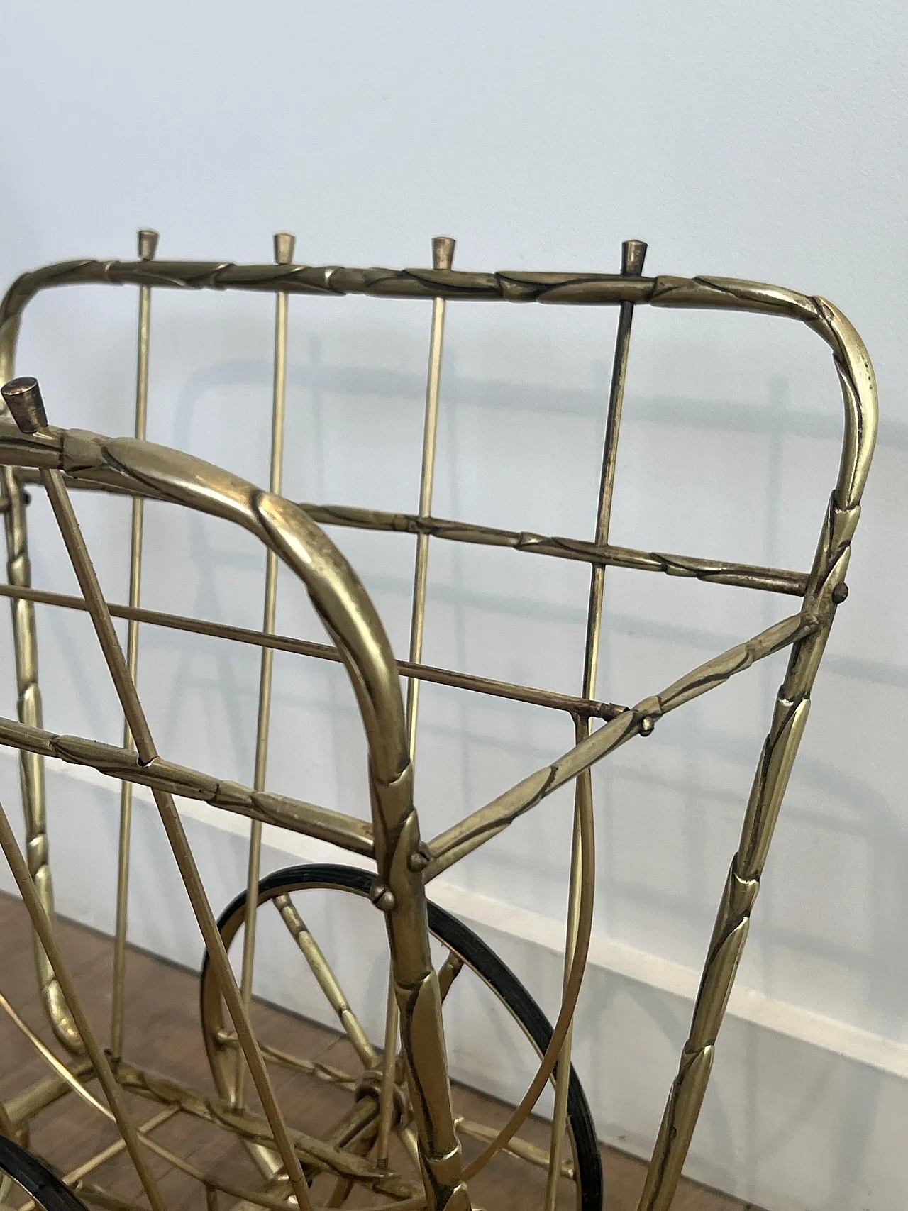 Faux-bamboo magazine rack, 1940s 8
