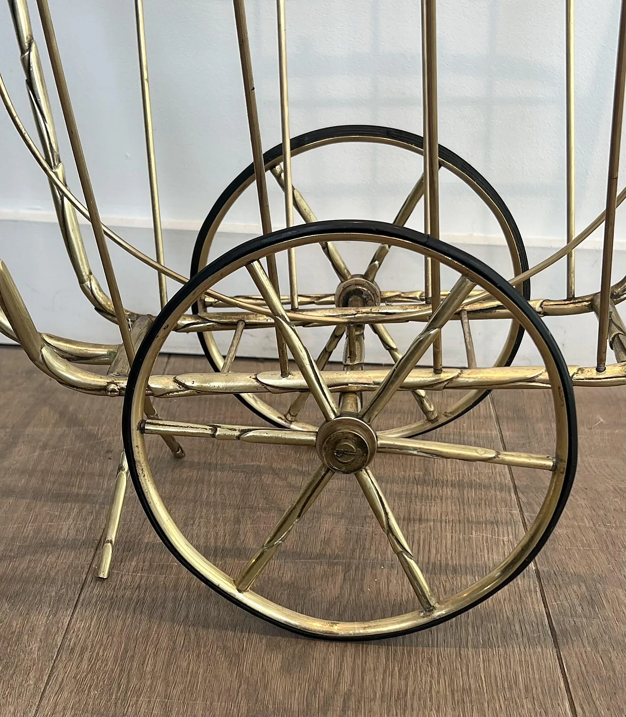 Faux-bamboo magazine rack, 1940s 10