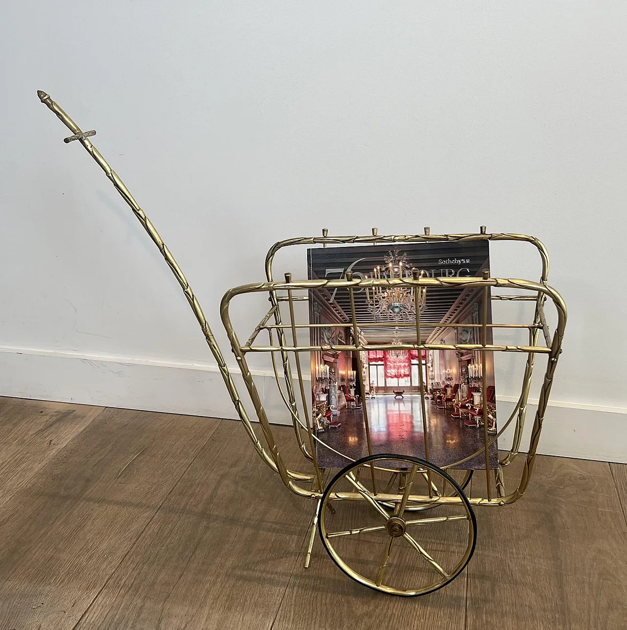 Faux-bamboo magazine rack, 1940s 11